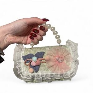 Lace Embellished Purse